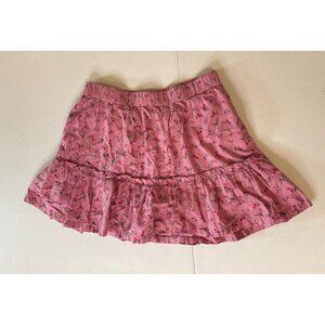 GAP Kids‎ Girls Pink Floral Skort Size XL Tiered Ruffles Lightweight Cottagecore